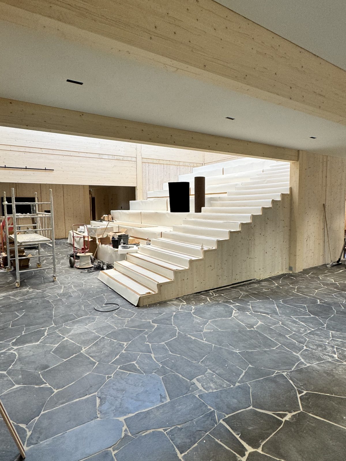 Consruction site image from central lobby